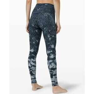 Lululemon Align Pant 28” *Engineered Indigo Lace Starlight Multi Size 10 EUC